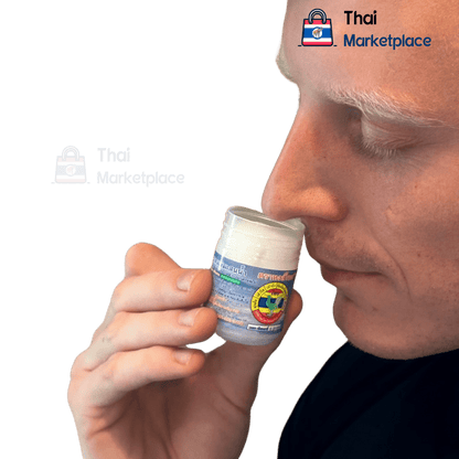 Borneol Herb Water Hongthai Brand, HongThai inhaler, Thai sniff Herbal, size 1 ounce, Borneol Inhaler, HongThai Inhaler - Thai MarketplaceInhalerHongThai